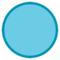 Blue Circle emoji on HTC
